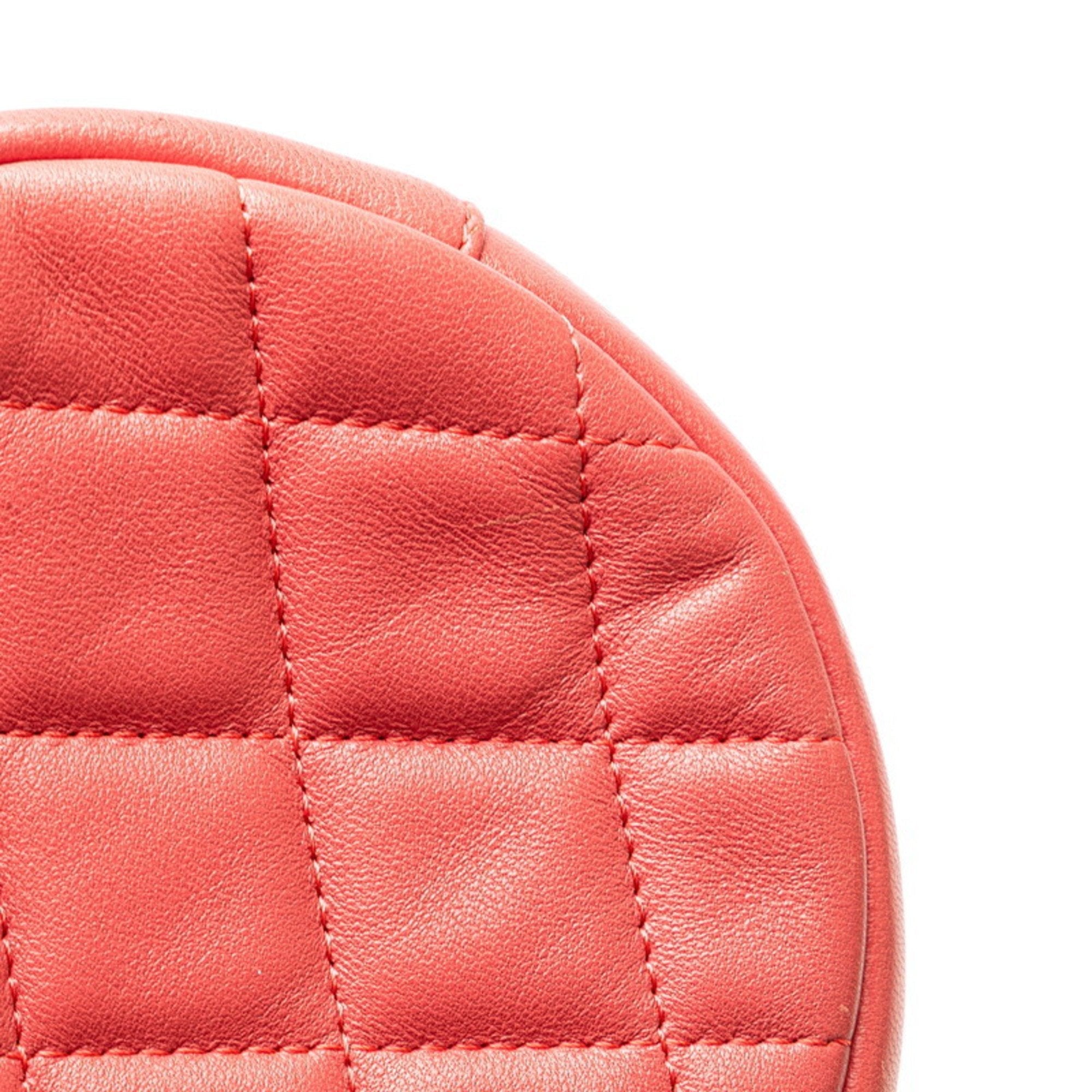 Chanel Red Color Leather Shoulder Bag