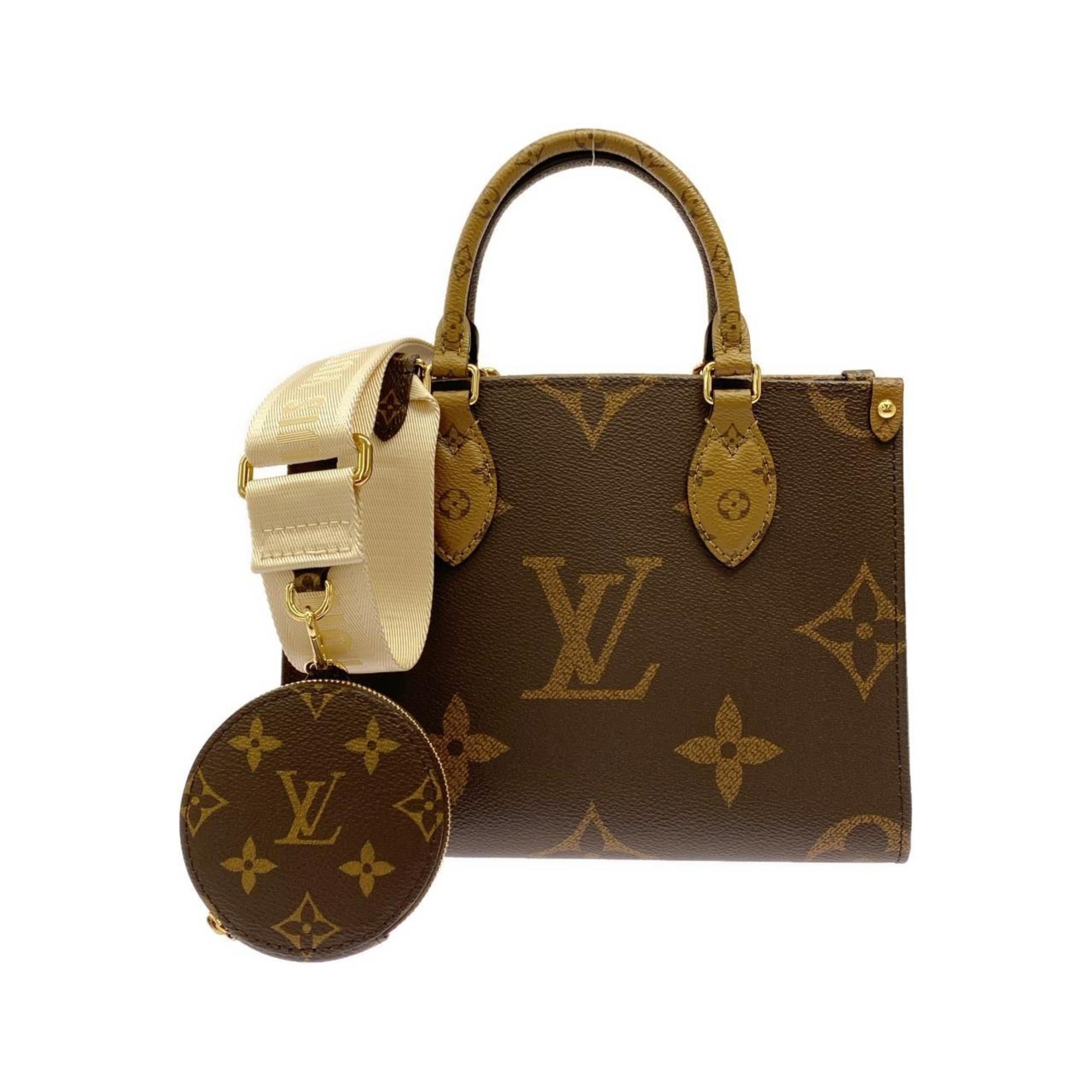 Louis Vuitton Marron Coated Canvas Handbag Pouch