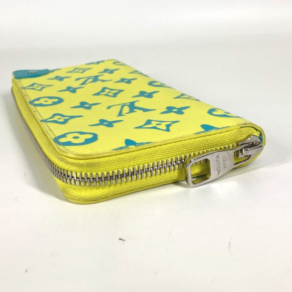 Louis Vuitton Monogram Blue Yellow Monogram Leather Long Wallet