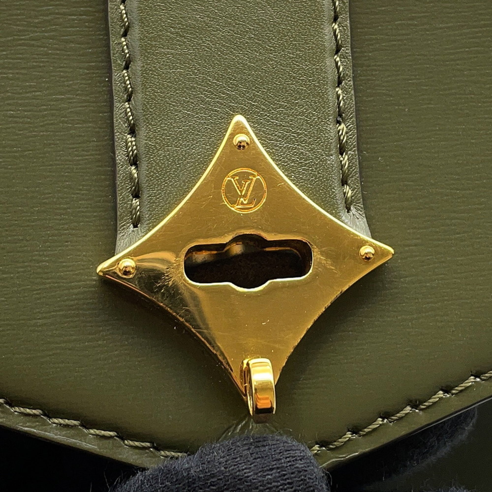 Louis Vuitton Khaki Rose Exotic Leather Handbag Shoulder Bag