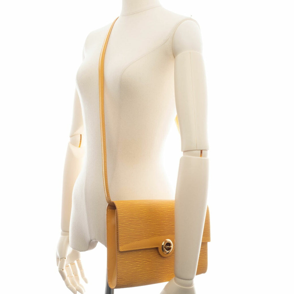 Louis Vuitton Yellow Epi Leather Pochette Shoulder Bag