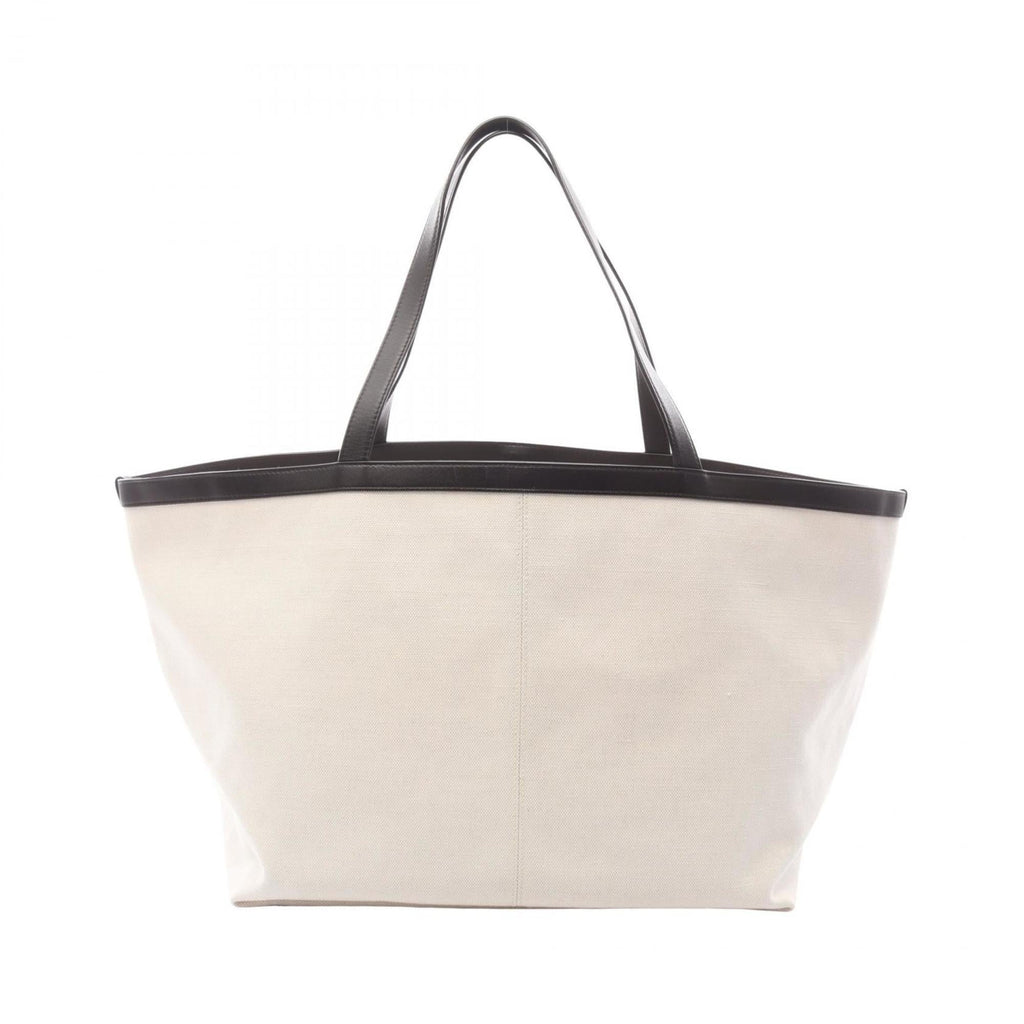 Bottega Veneta Brown White Canvas Leather Tote Bag