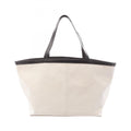 Bottega Veneta Brown White Canvas Leather Tote Bag