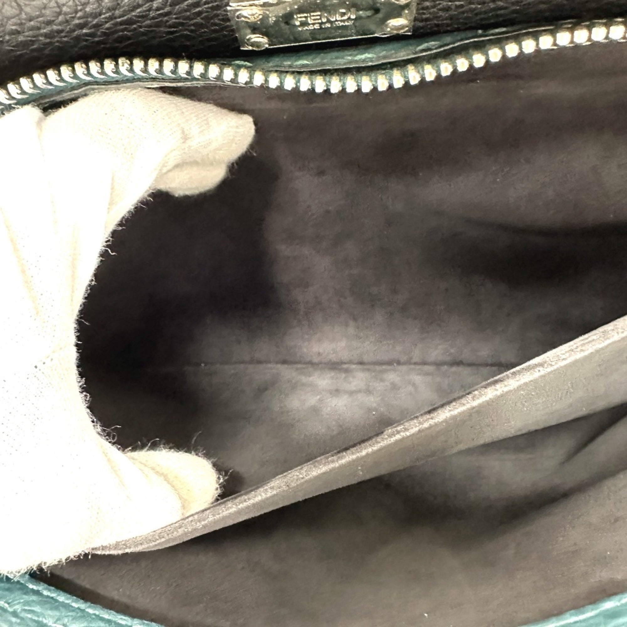 Fendi Blue Leather Briefcase