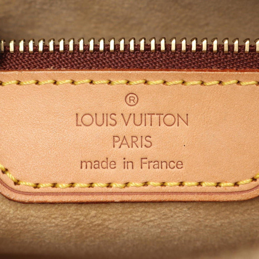 Louis Vuitton Brown Coated Canvas Leather Handbag Shoulder Bag