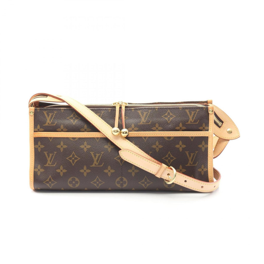 Louis Vuitton Brown Pvc Monogram Coated Canvas Leather Shoulder Bag