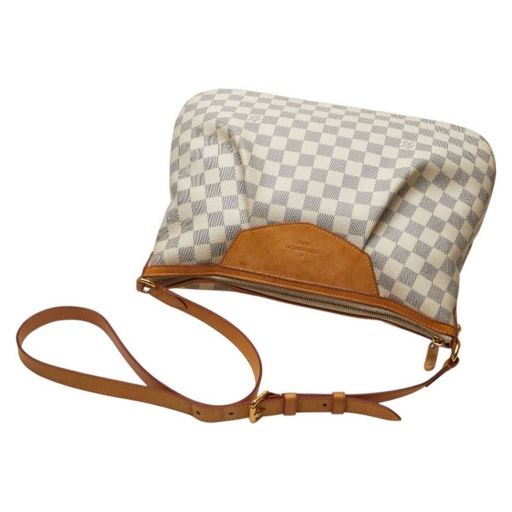Louis Vuitton Damier Azur White Pvc Leather Shoulder Bag