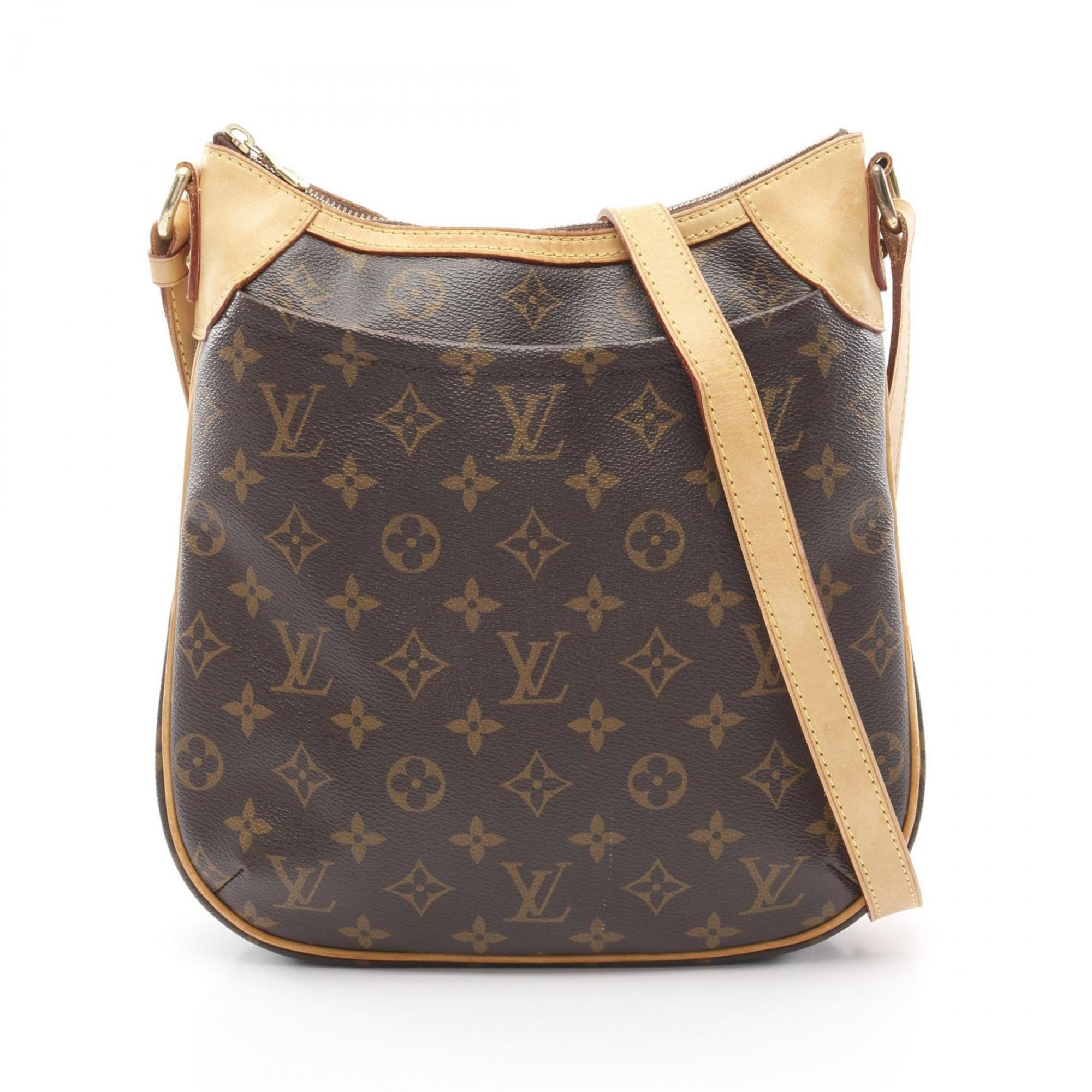 Louis Vuitton Monogram Brown Coated Canvas Leather Shoulder Bag