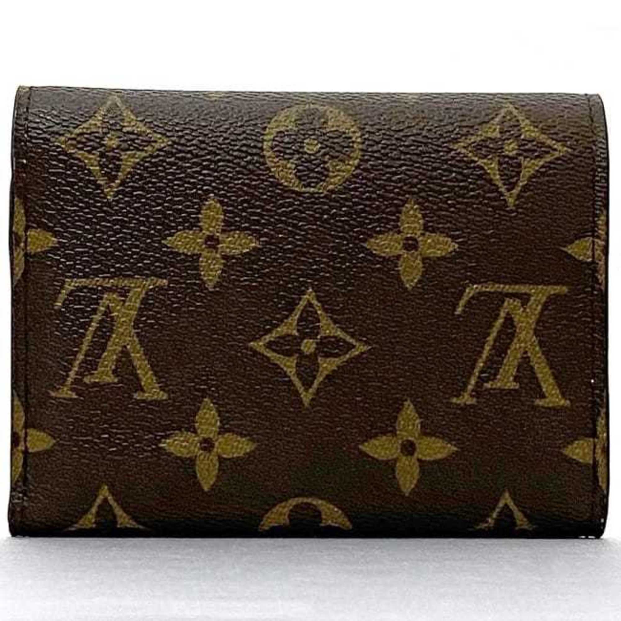 Louis Vuitton Brown Monogram Pink Rose Ballerine Monogram Wallet (Tri-Fold)