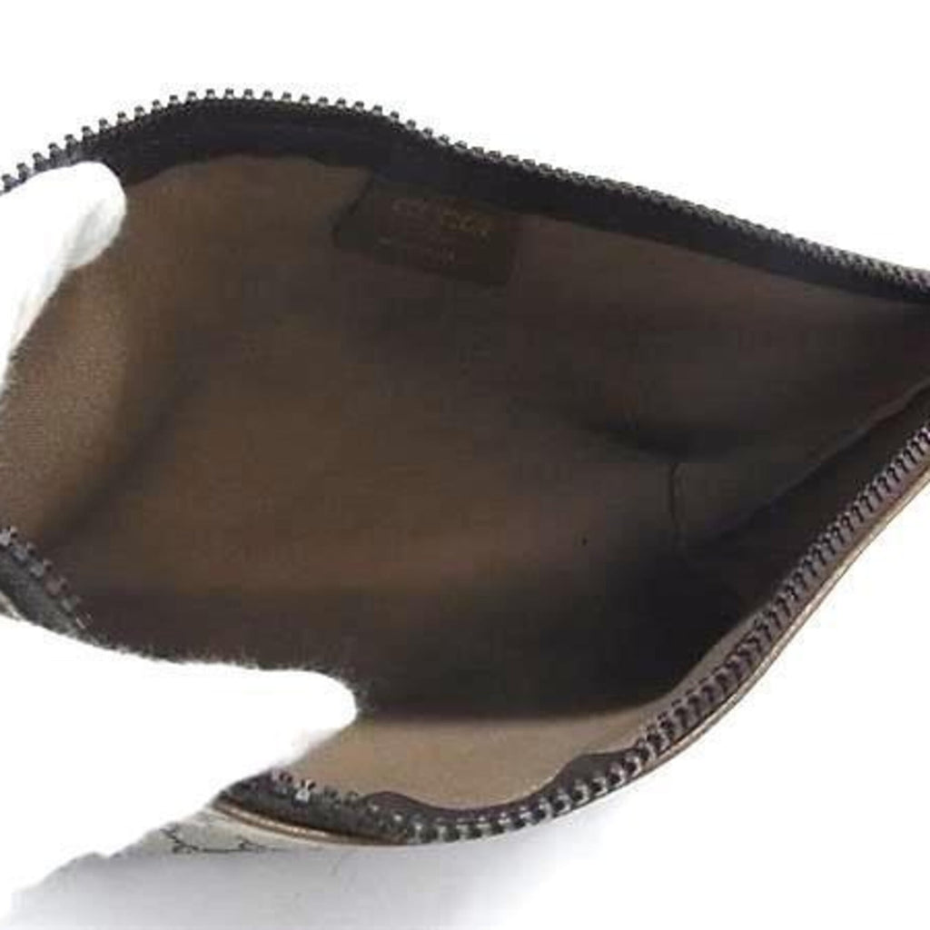 Gucci Beige Brown Pvc Leather Clutch Bag (Pre-Owned)