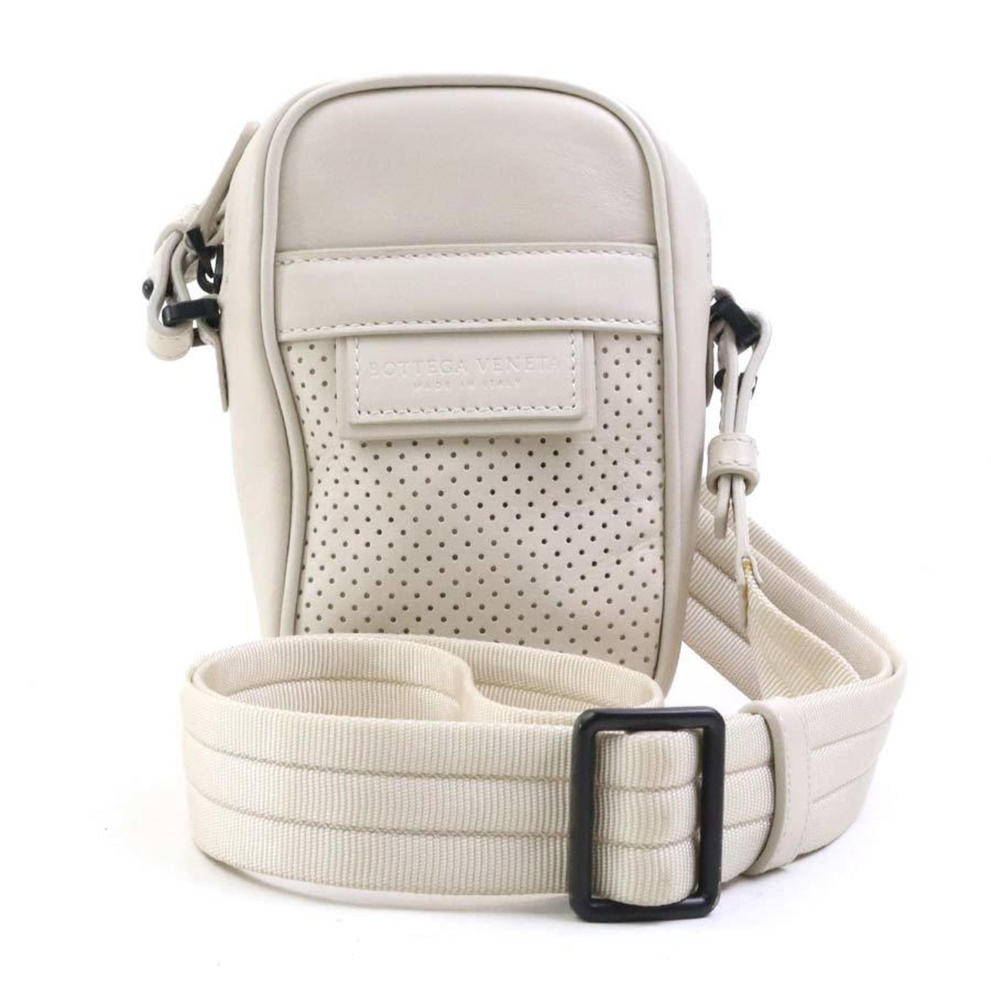 Bottega Veneta Ivory Leather Shoulder Bag