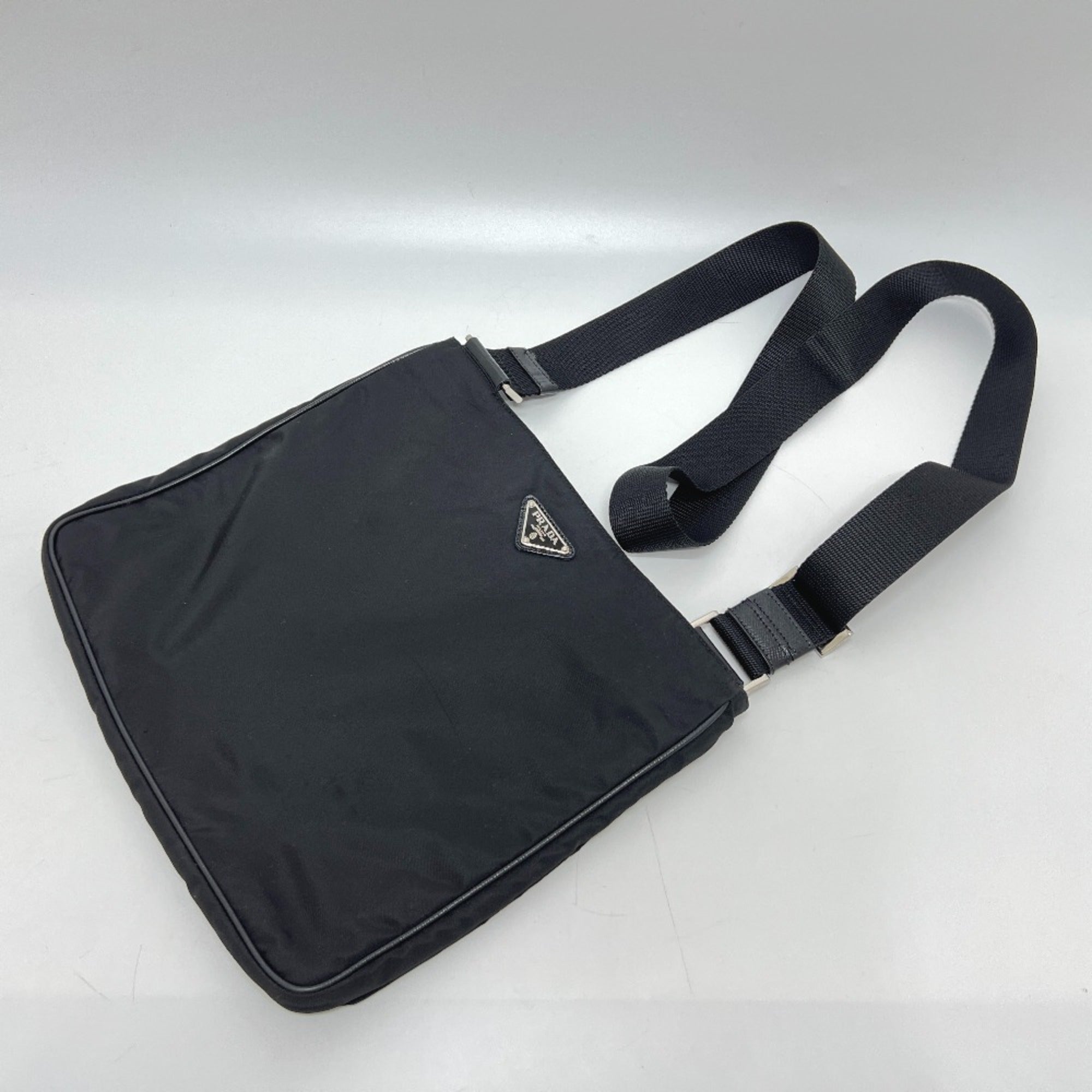 Prada Black Nero Nylon Shoulder Bag