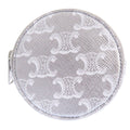 Celine Silver White Leather Coin Purse/Coin Case