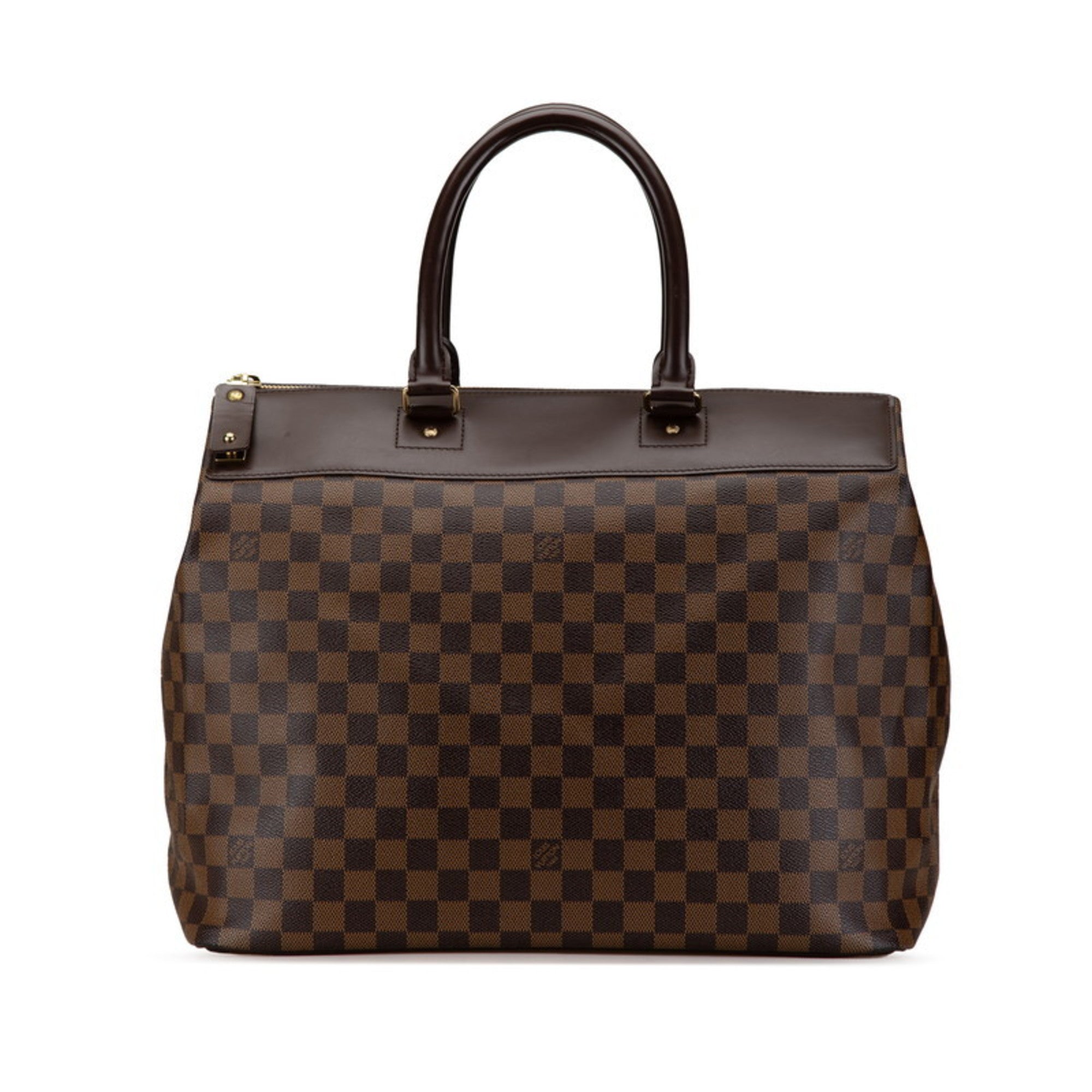Louis Vuitton Brown Pvc Leather Boston Bag