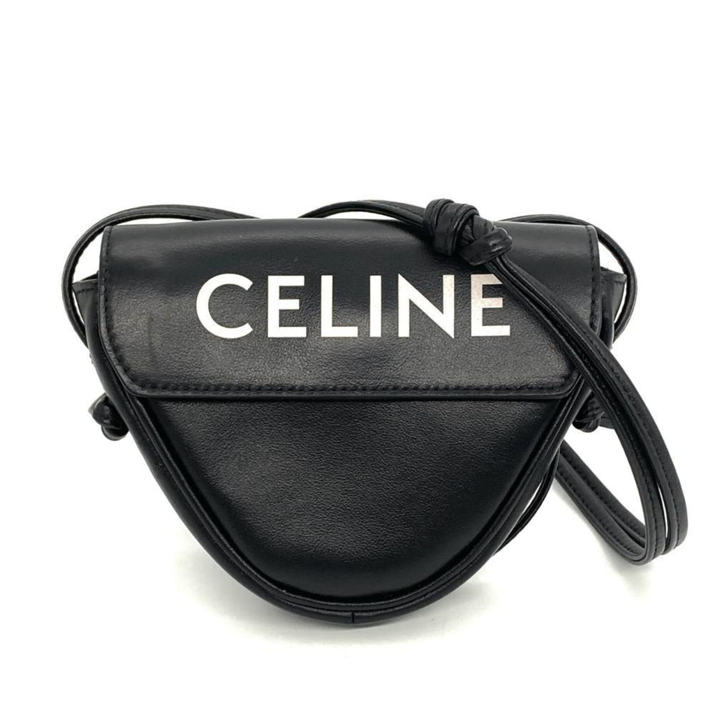 Celine Black Leather Shoulder Bag