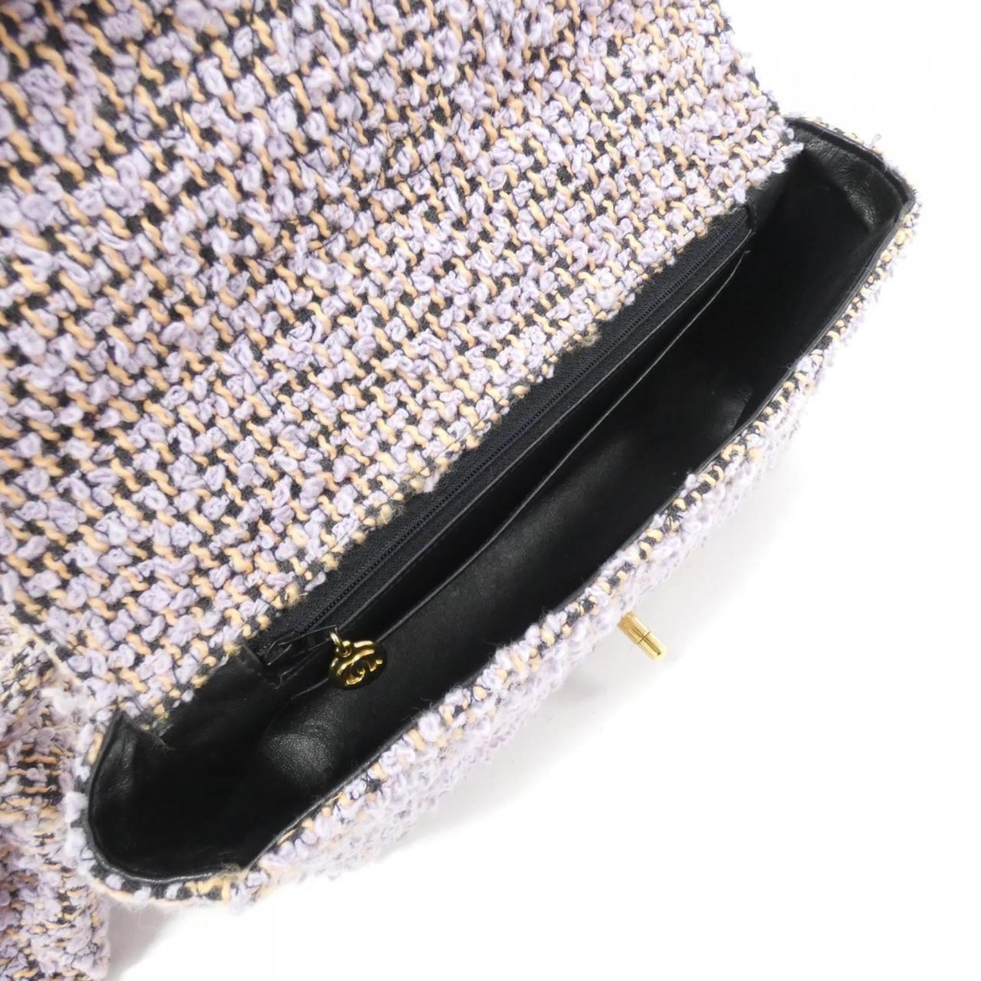 Chanel Light Purple Tweed Handbag