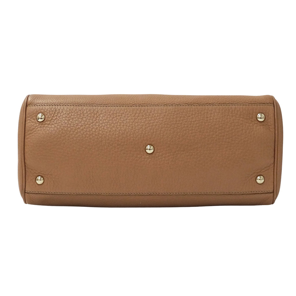 Gucci Beige Leather Handbag Shoulder Bag (Pre-Owned)