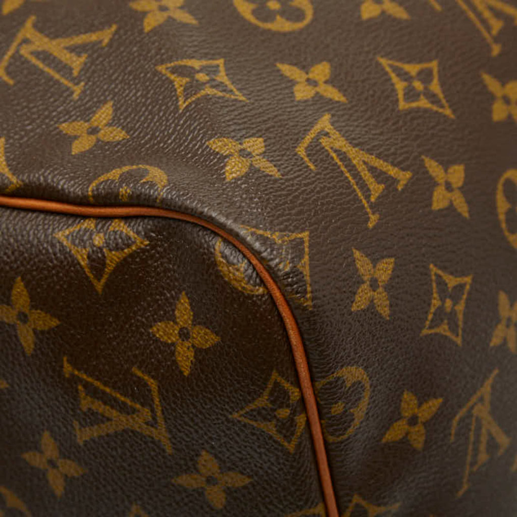 Louis Vuitton Monogram Brown Pvc Leather Boston Bag Shoulder Bag