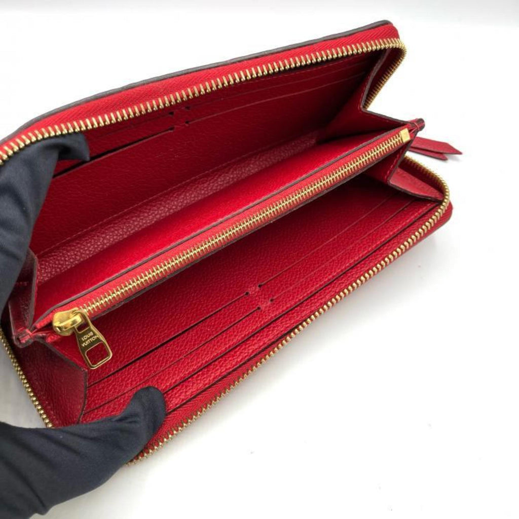 Louis Vuitton Raisin Red Color Monogram Empreinte Long Wallet