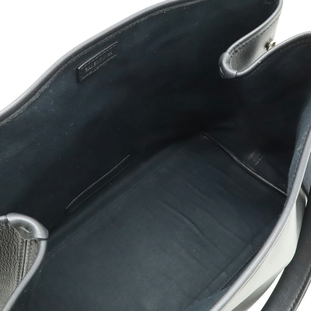 Balenciaga Black Leather Handbag Pouch Tote