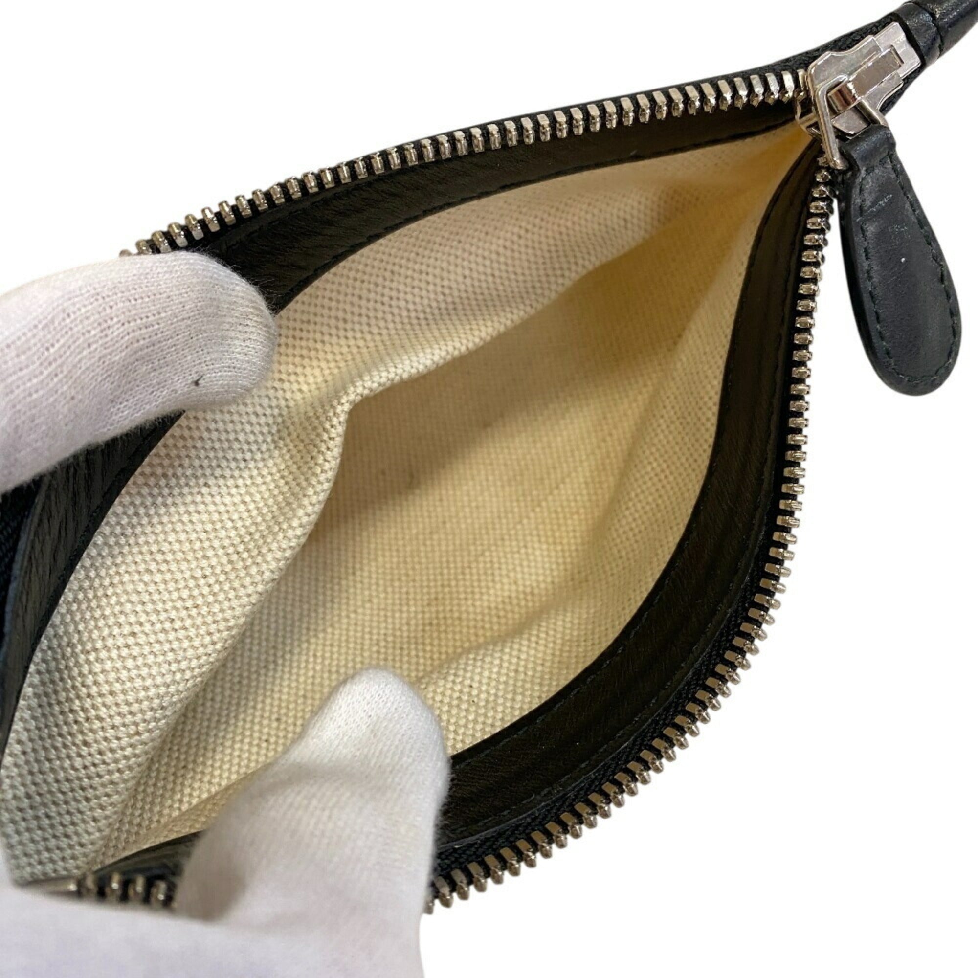 Balenciaga Black Ivory Canvas Leather Hand