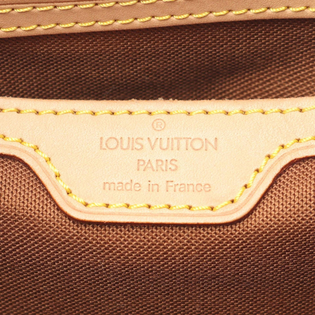 Louis Vuitton Brown Coated Canvas Leather Backpack Handbag