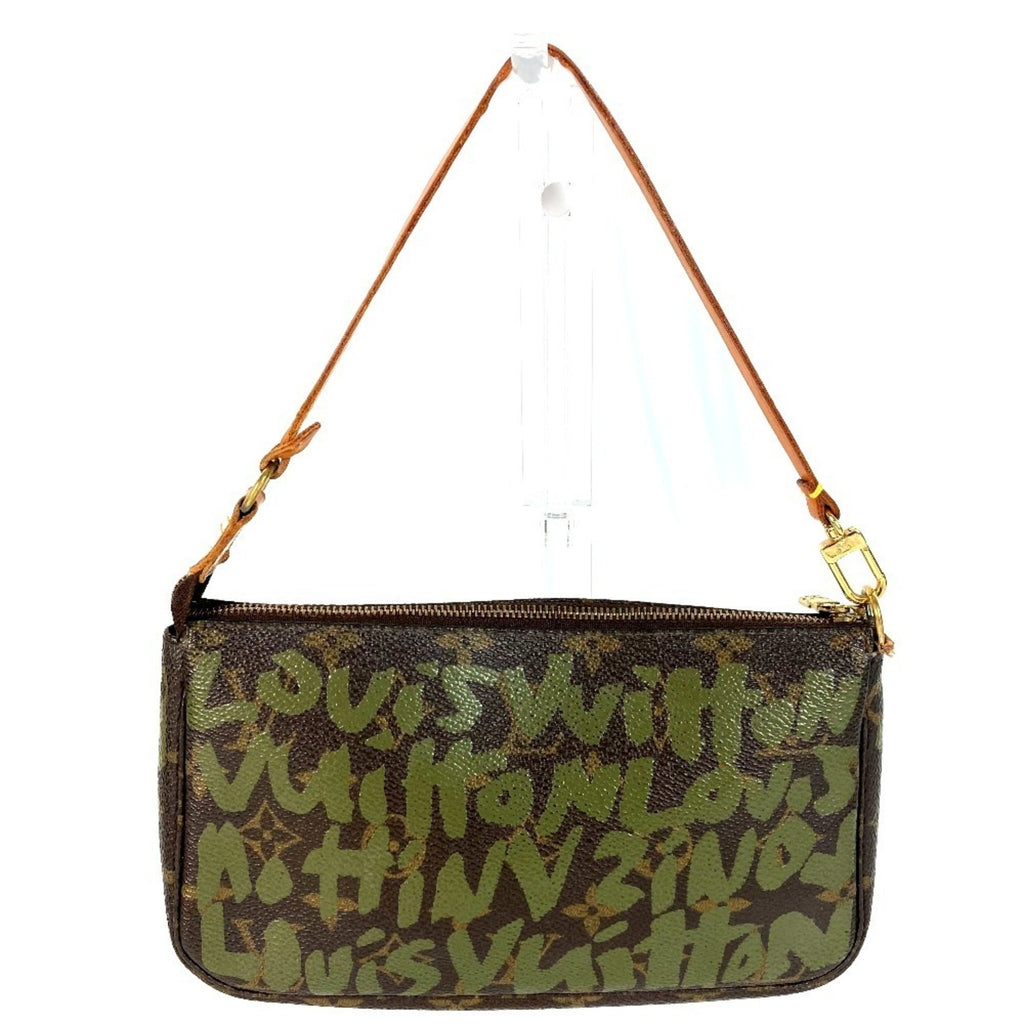 Louis Vuitton Khaki Monogram Graffiti Handbag Pochette Shoulder Bag