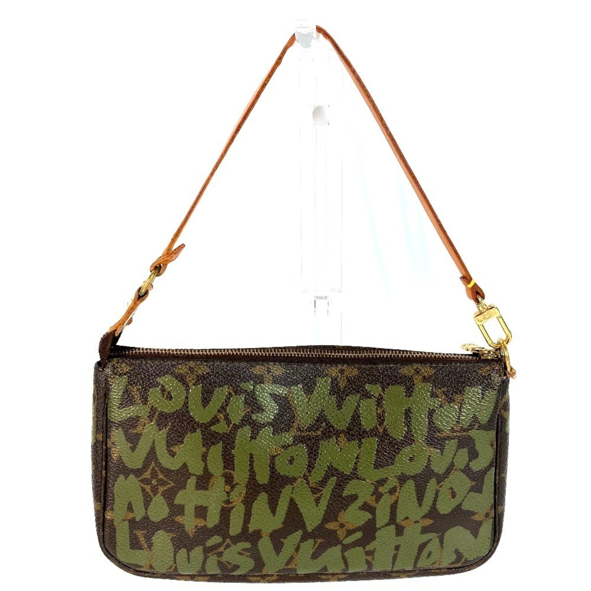 Louis Vuitton Khaki Monogram Graffiti Handbag Pochette Shoulder Bag