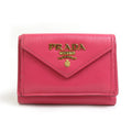 Prada Pink Leather Wallet (Tri-Fold)