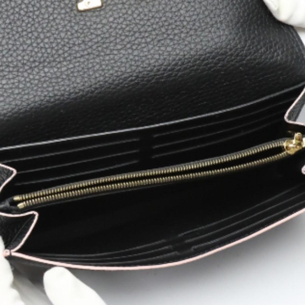 Louis Vuitton Black Leather Long Wallet