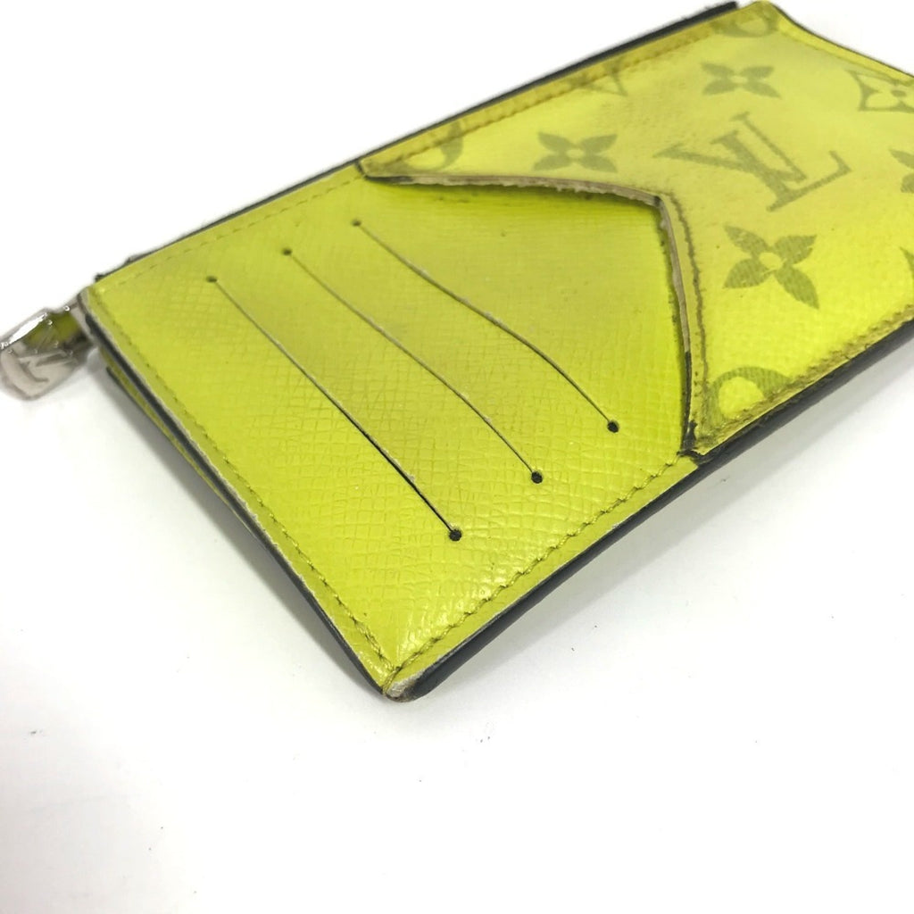 Louis Vuitton Taigarama Yellow Monogram Taiga Leather Coin Purse/Coin Case