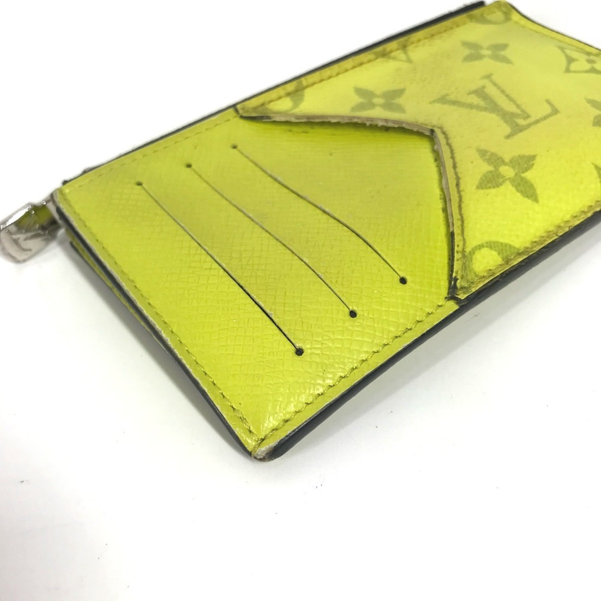 Louis Vuitton Taigarama Yellow Monogram Taiga Leather Coin Purse/Coin Case