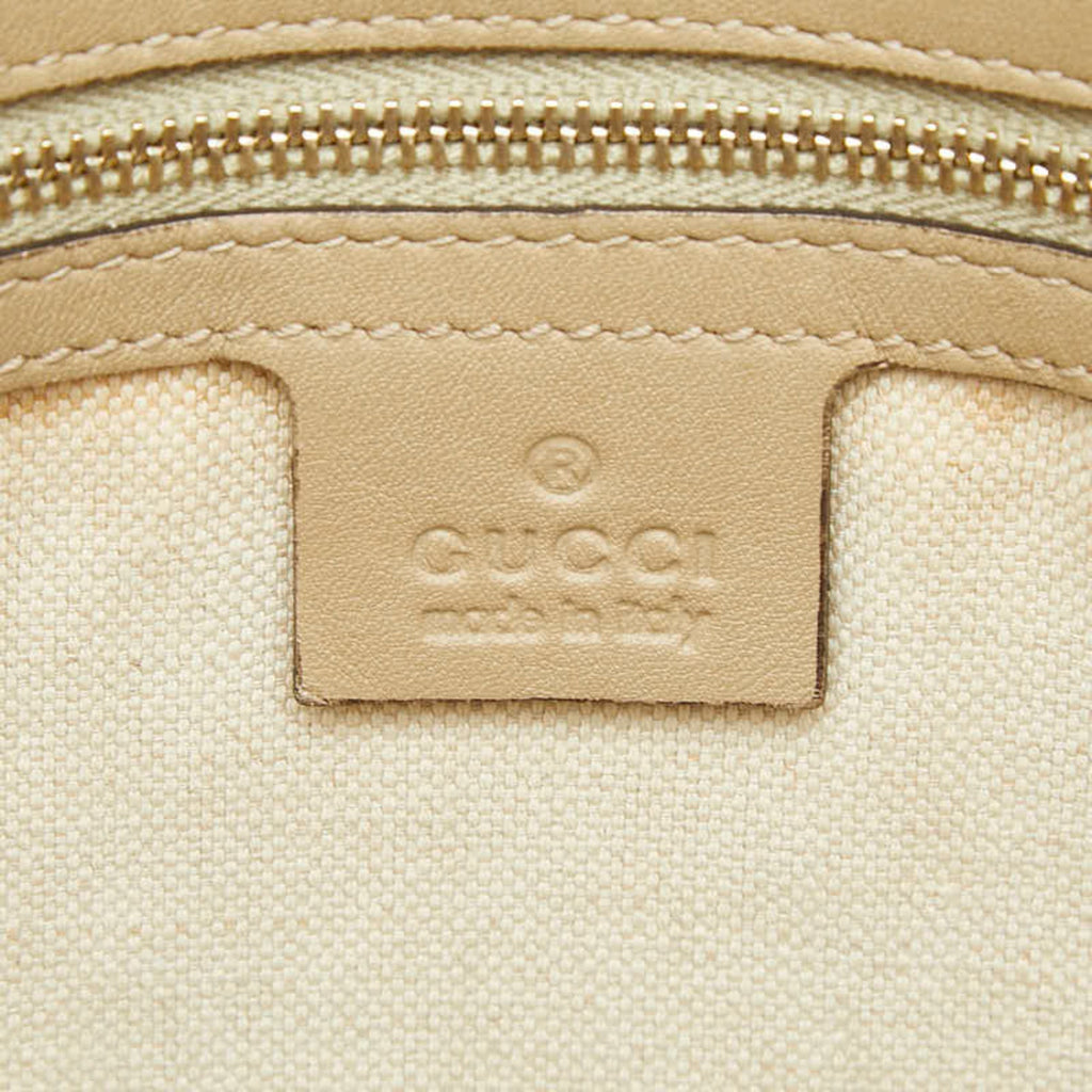 Gucci Beige Pvc Leather Handbag Shoulder Bag (Pre-Owned)
