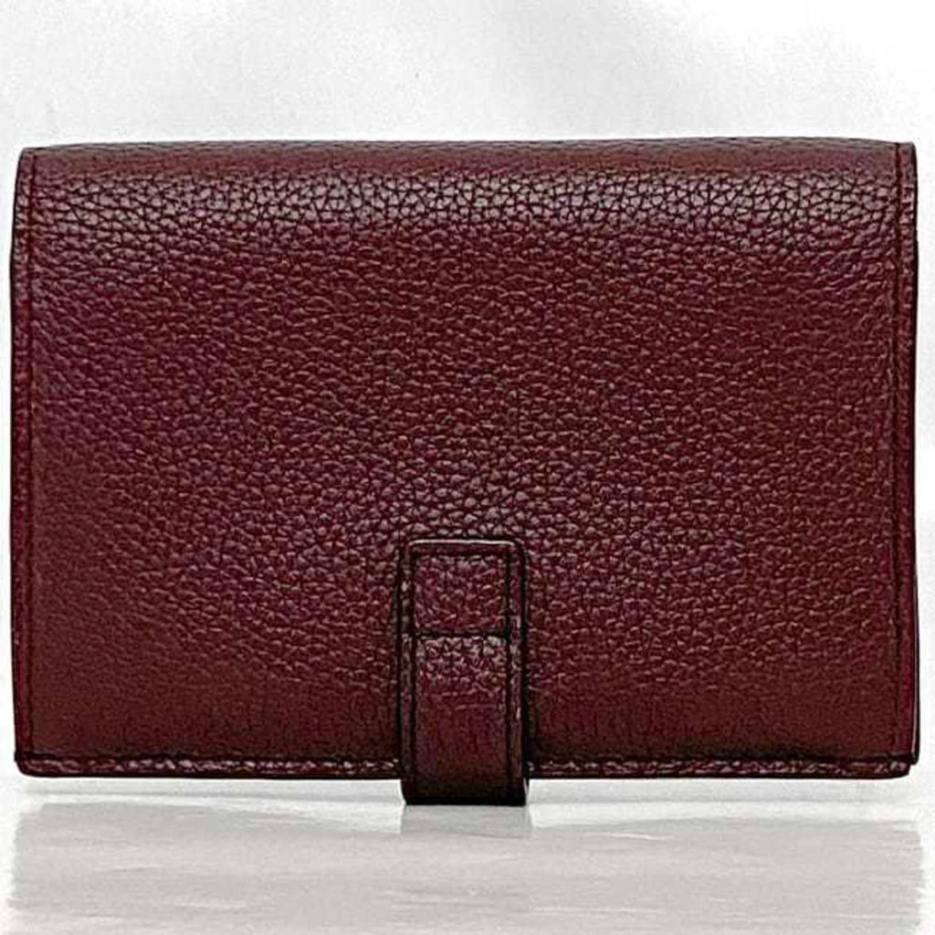 Saint Laurent Bordeaux Leather Wallet (Bi-Fold) (Pre-Owned)