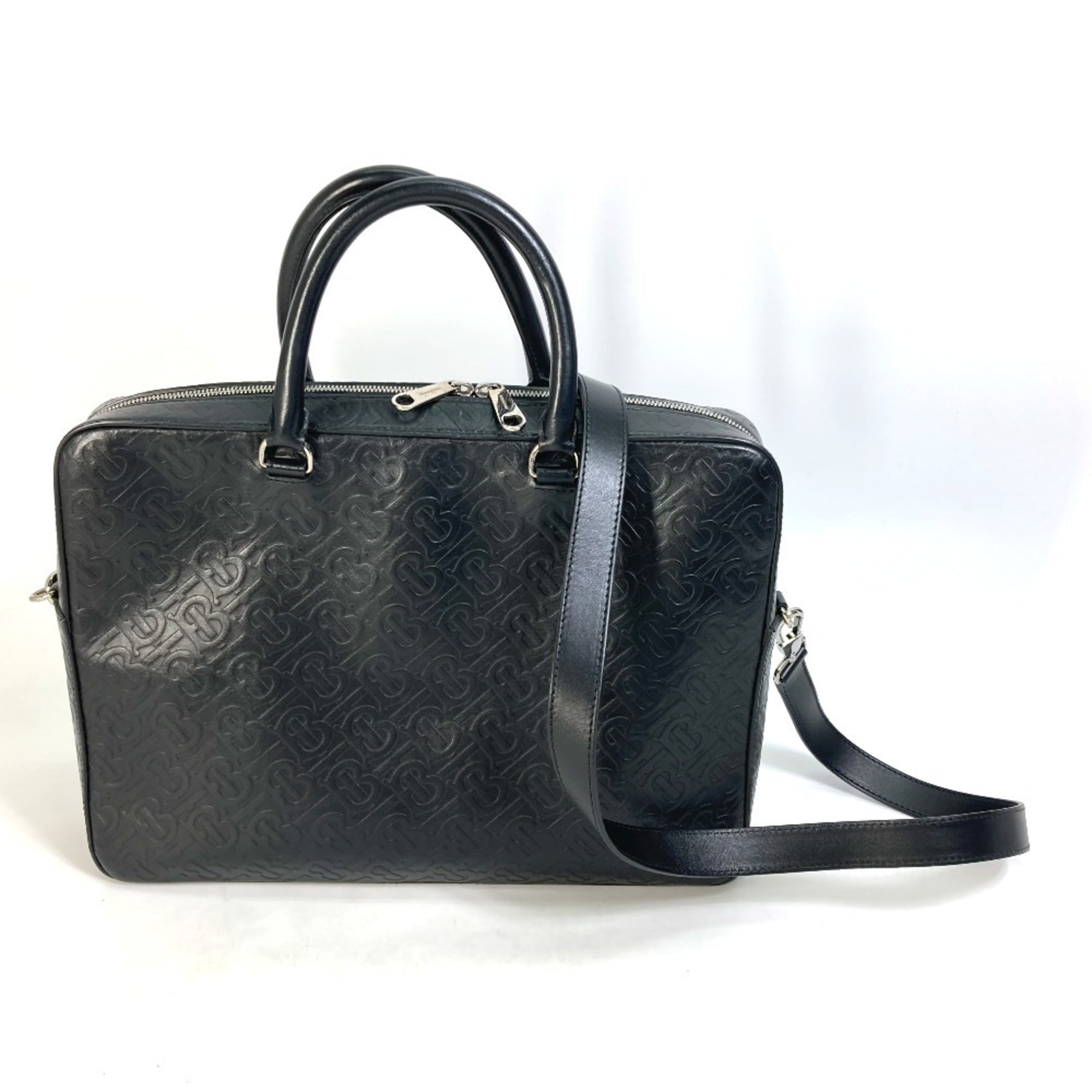 Burberry Black Leather Handbag Shoulder Bag