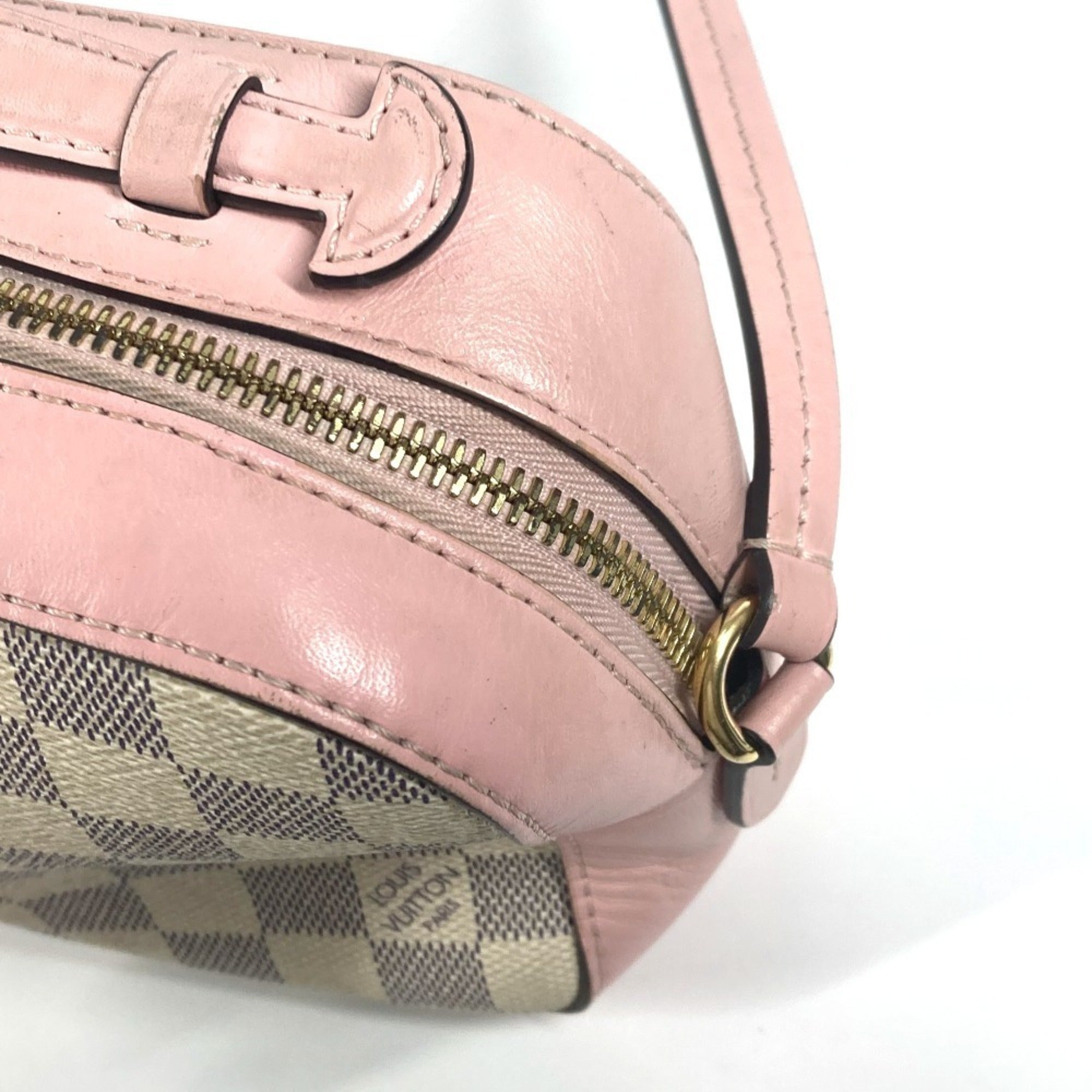 Louis Vuitton Pink White Damier Azur Pochette Shoulder Bag
