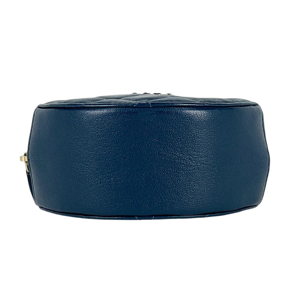 Chanel Blue Leather Shoulder Bag