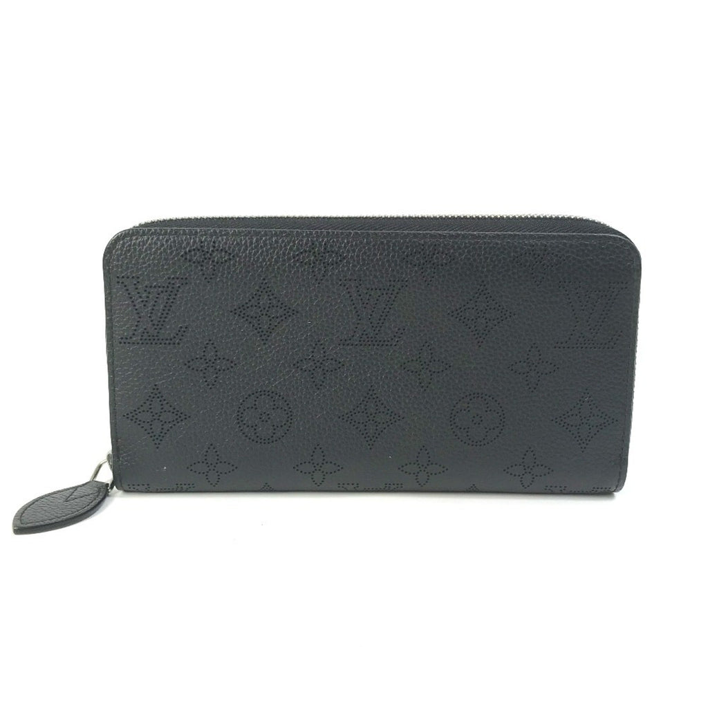 Louis Vuitton Black Mahina Leather Long Wallet