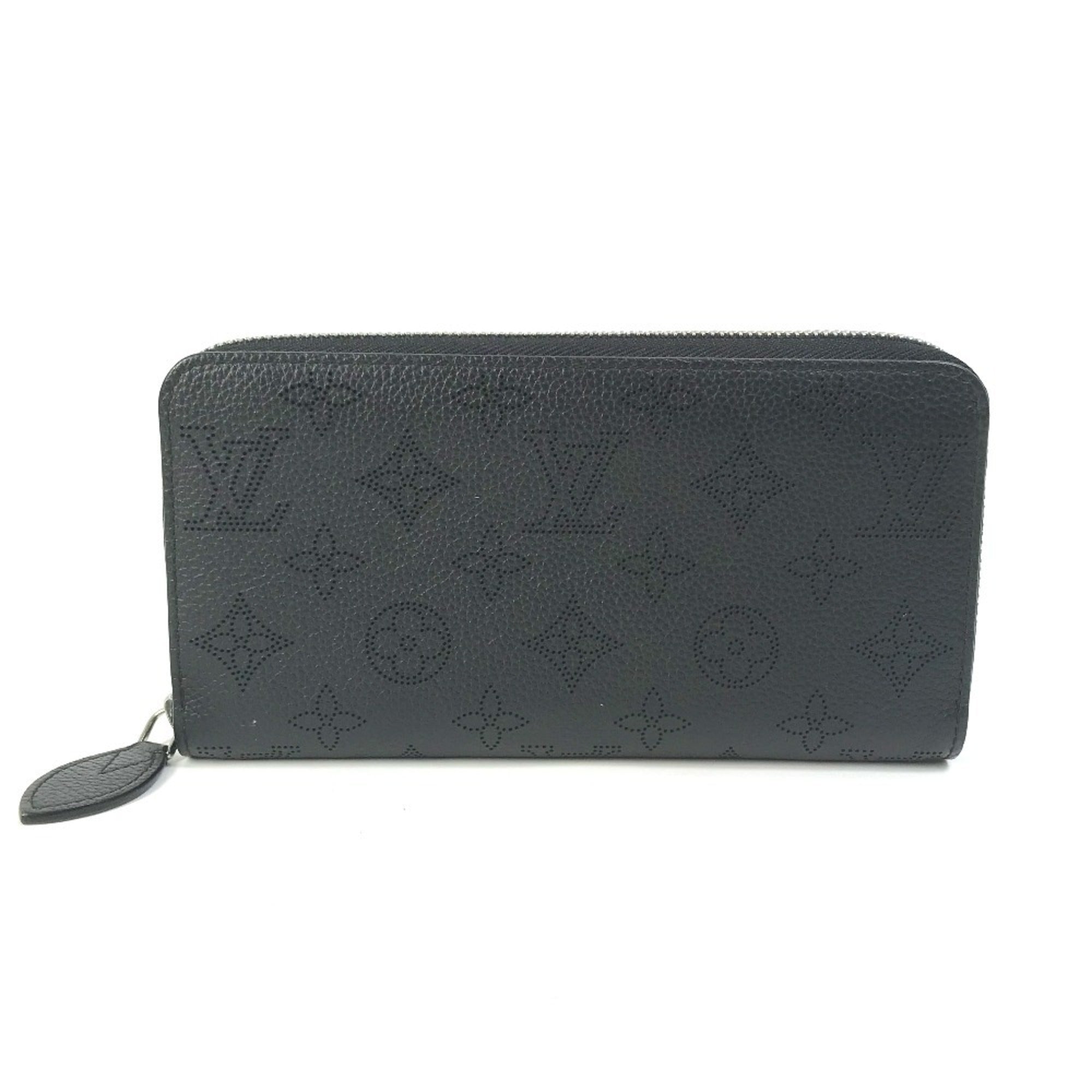 Louis Vuitton Black Mahina Leather Long Wallet