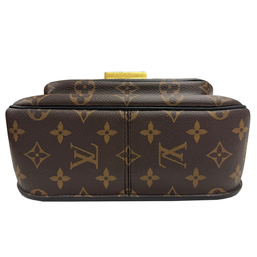 Louis Vuitton Monogram Black Brown Monogram Leather Shoulder Bag