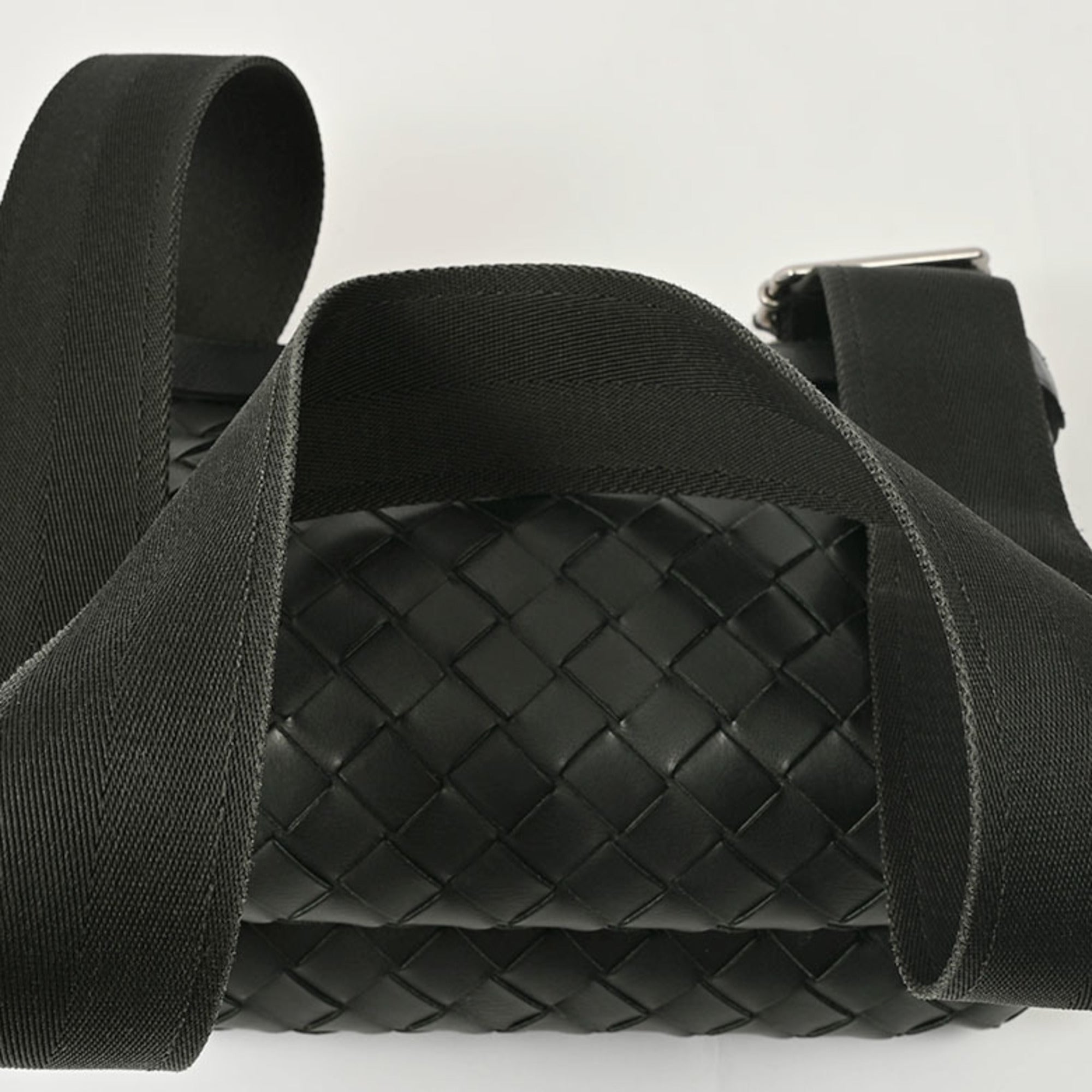 Bottega Veneta Black Polypropylene Leather Clutch Bag Shoulder Bag