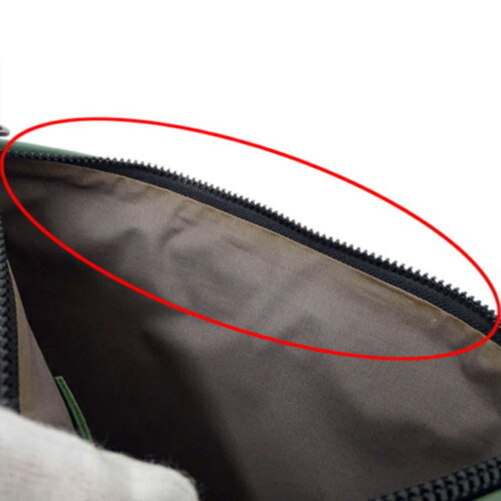 Bottega Veneta Black Blue Red Color Leather Nylon Clutch Bag
