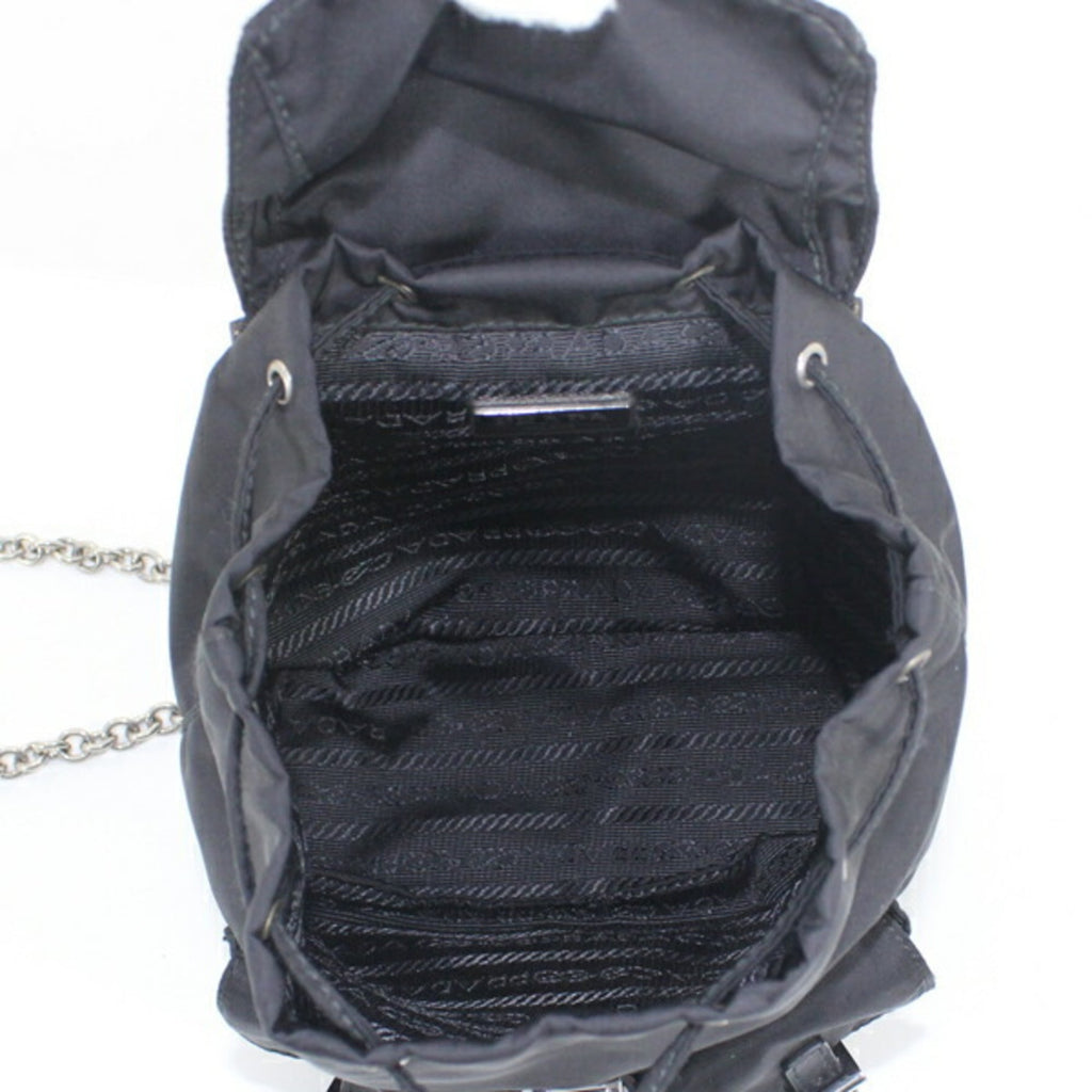 Prada Black Nero Nylon Leather Shoulder Bag