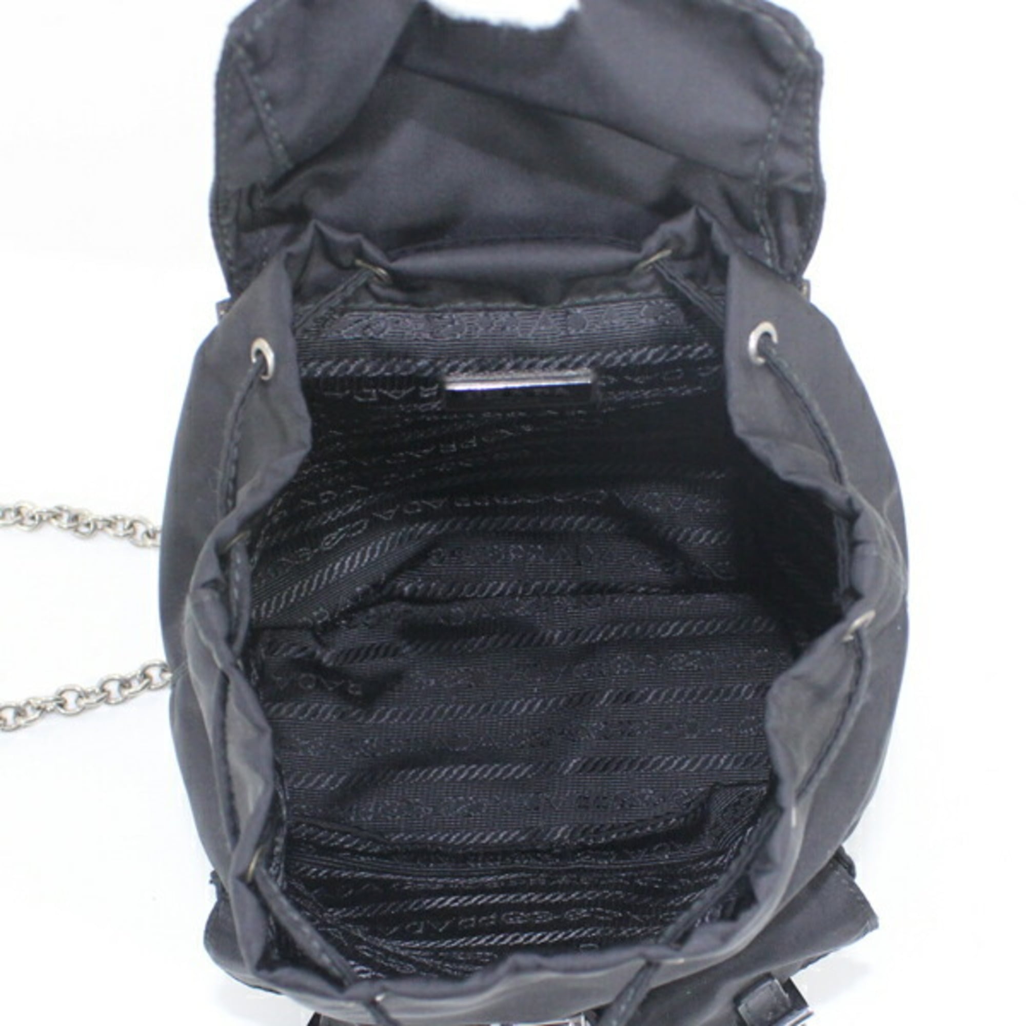 Prada Black Nero Nylon Leather Shoulder Bag