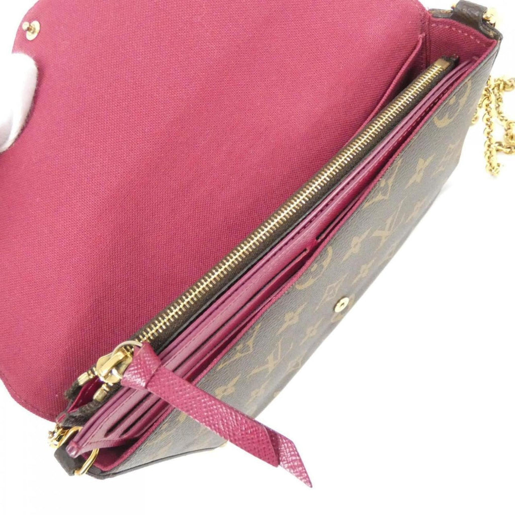 Louis Vuitton Marron Coated Canvas Pochette Shoulder Bag