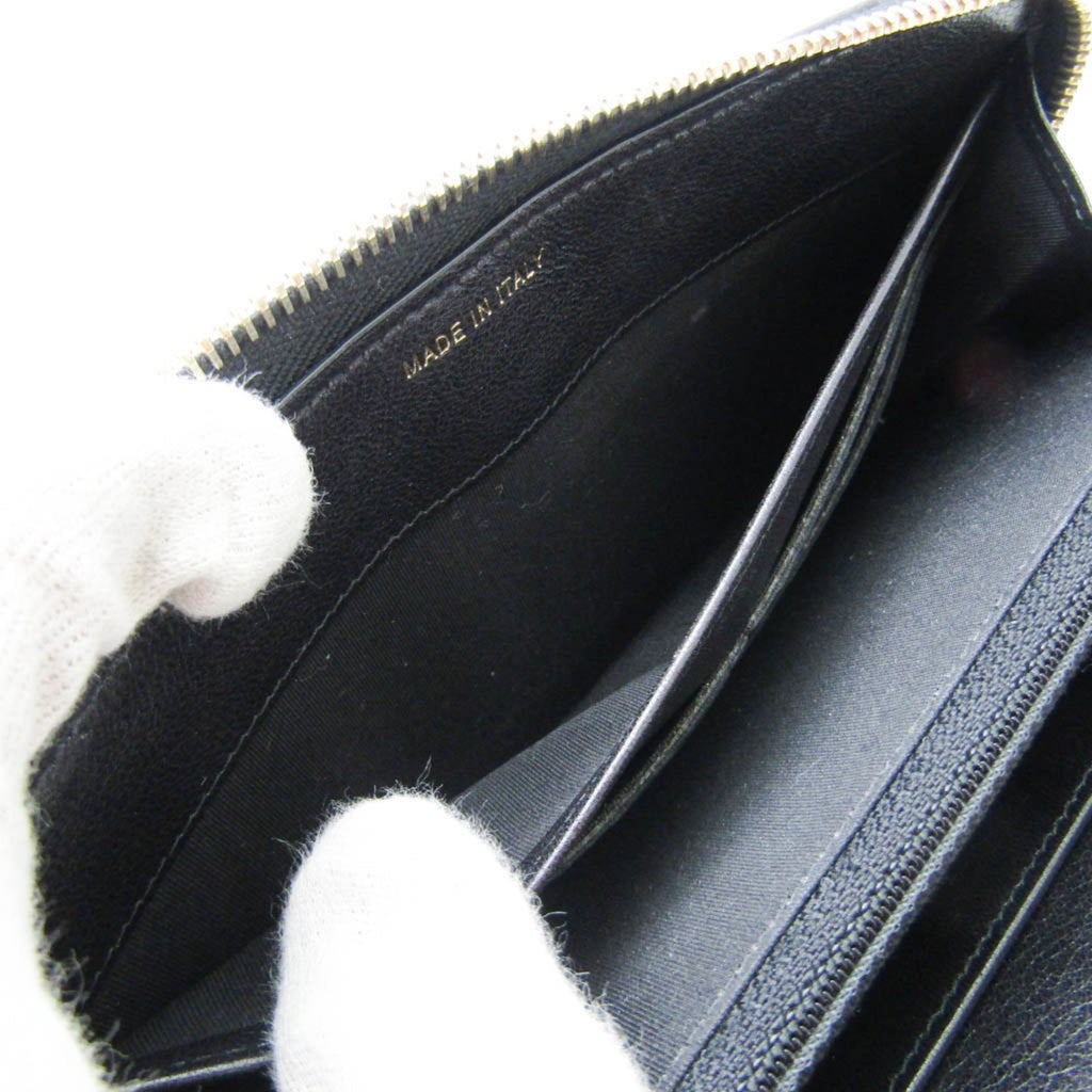 Chanel Black Leather Long Wallet (Bi-Fold)