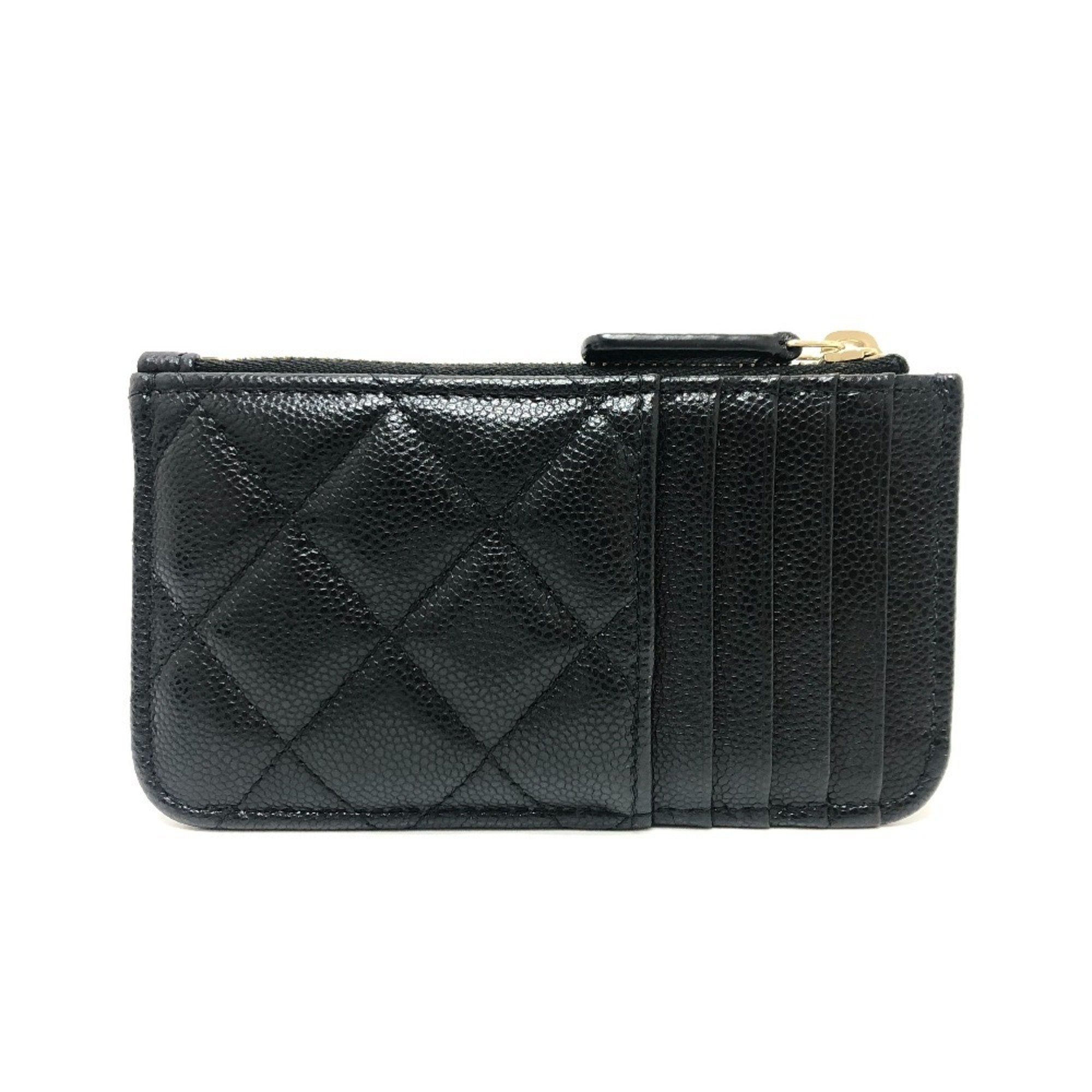 Chanel Black Grained Calfskin Coin Purse/Coin Case