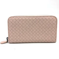 Bottega Veneta Pink Intrecciato Long Wallet (Bi-Fold)