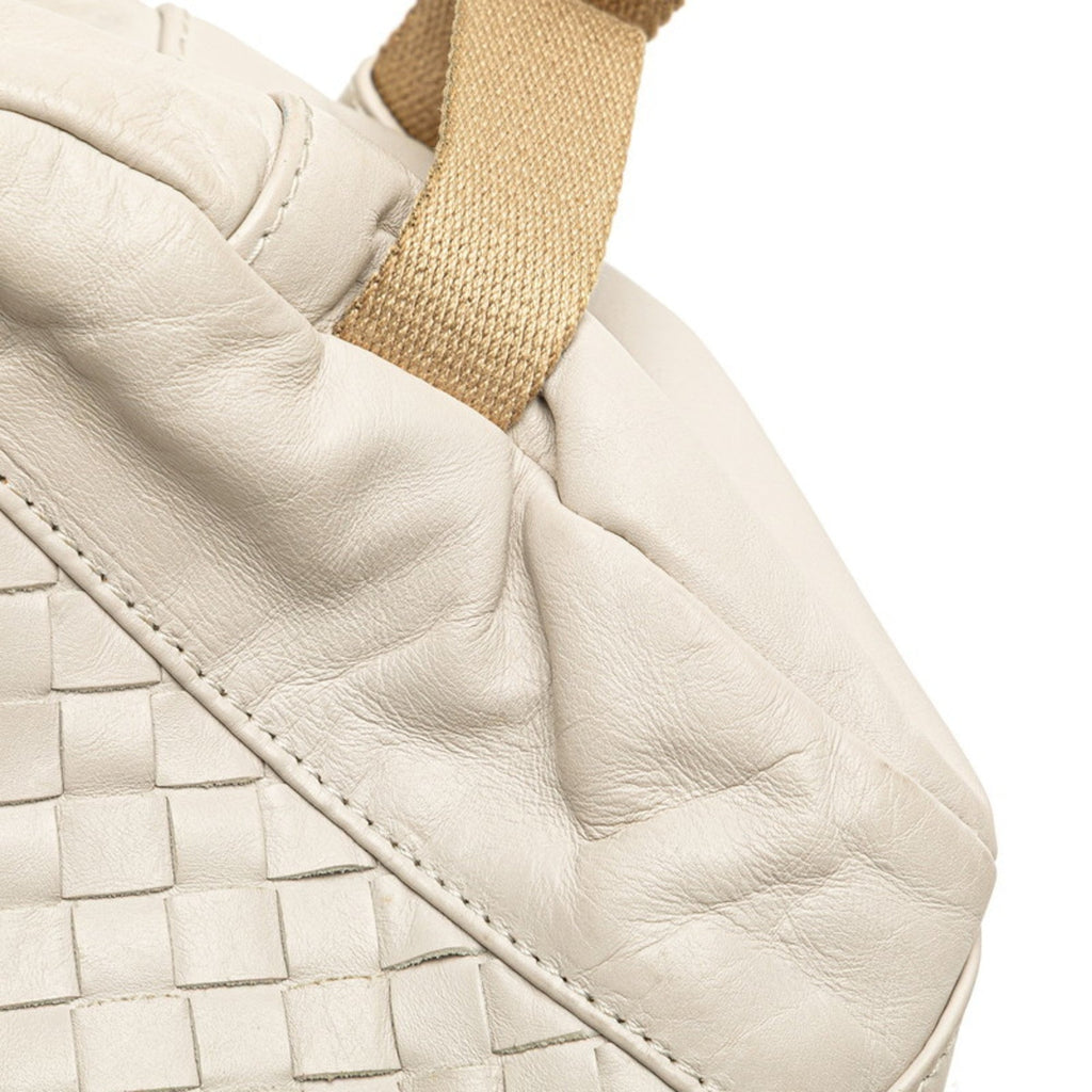 Bottega Veneta Beige White Leather Fanny Pack