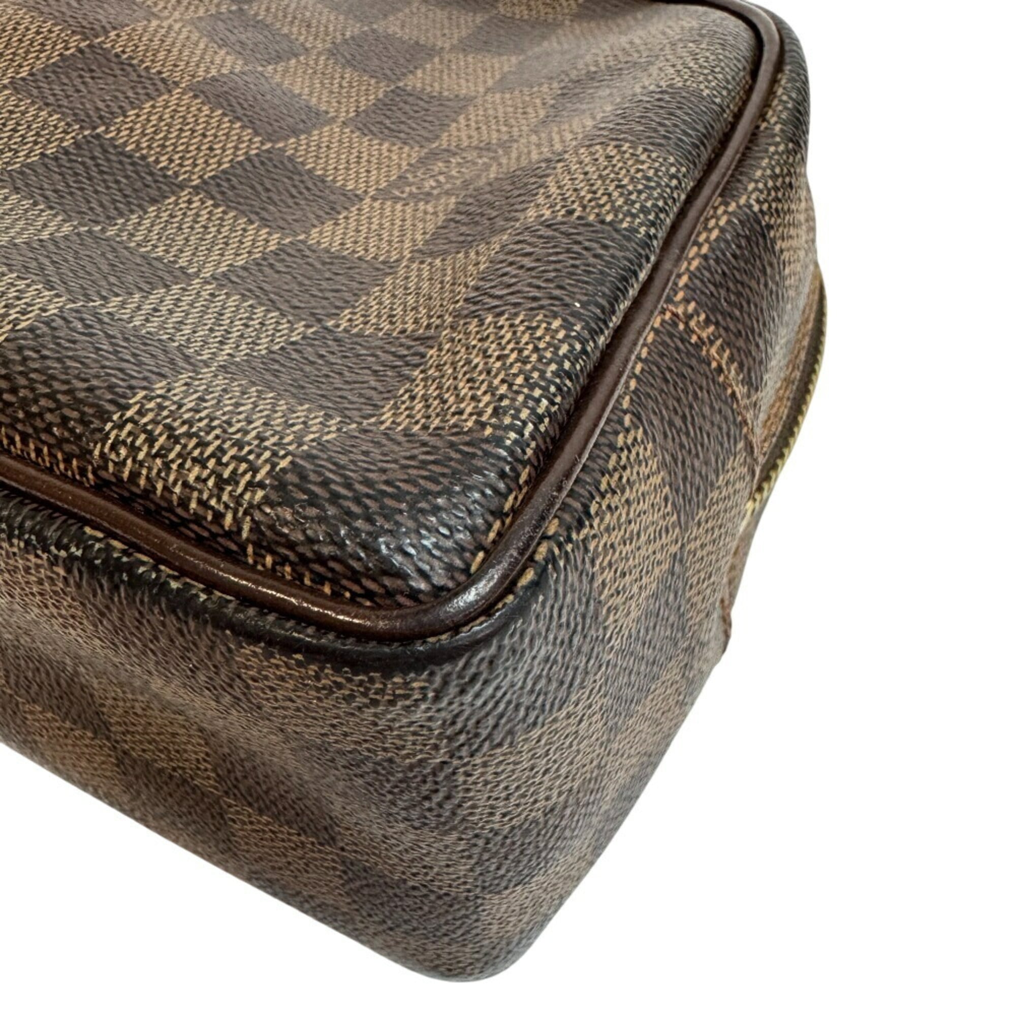 Louis Vuitton Damier Brown Leather Clutch Bag